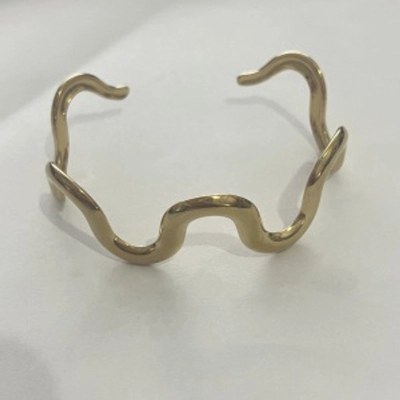 Casual Minimalist Streetwear Geometric 304 Stainless Steel Bangle In Bulk