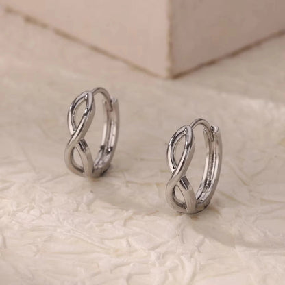 1 Pair Minimalist Geometric Heart Shape 304 Stainless Steel Earrings