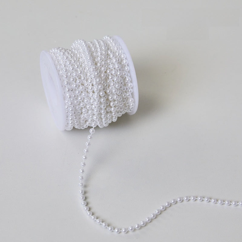 2 Pieces Christmas Tree Hanging Ornaments Pearl String Bead Chain Wedding Hotel Decoration Scene Bead Chain