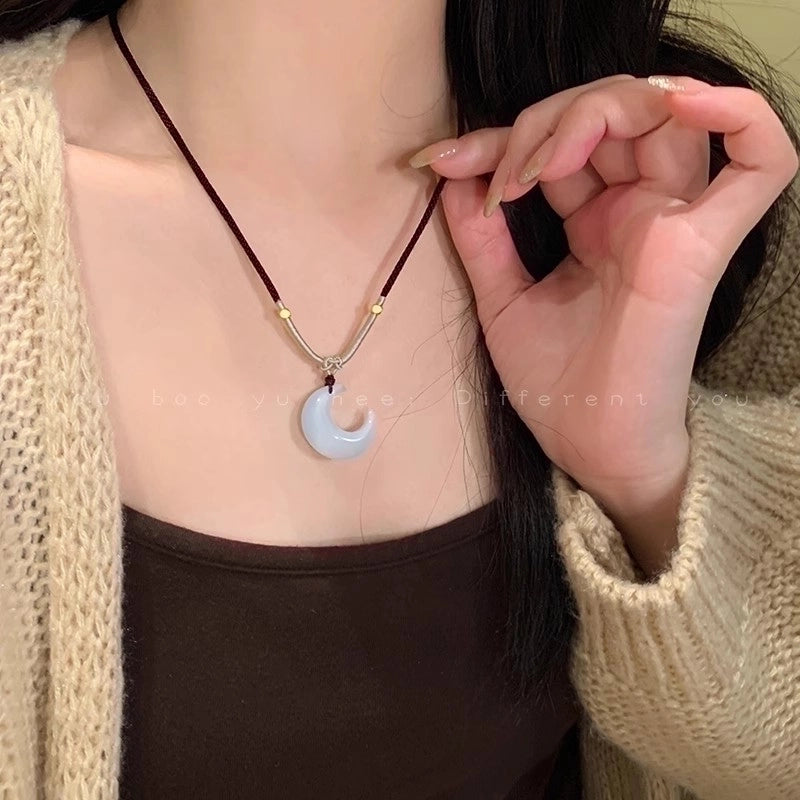 Fashion Heart Shape Titanium Steel Beaded Zircon Layered Necklaces 1 Piece