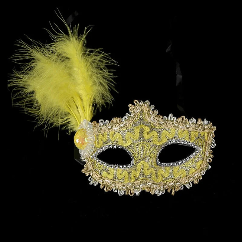 Christmas Mardi Gras Cute Feather Plastic Holiday Party Selfie Party Mask Party Supplies Party Accessories 1 Piece