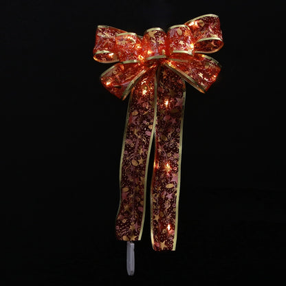 Christmas Casual Style Bow Knot Gauze Party Festival Hanging Ornaments Decorations Hanging Ornaments Party Supplies