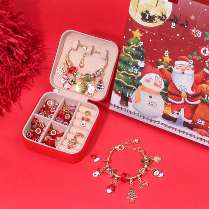 1 Set Zinc Alloy Christmas Tree Santa Claus Snowman Advent Calendar Jewelry Accessories