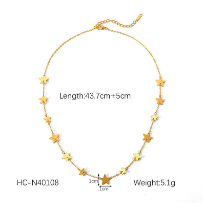 IG Style Chain Geometric Stainless Steel Electroplating Necklaces
