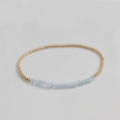 Natural Stone Copper Beaded Knitting Geometric Bracelets