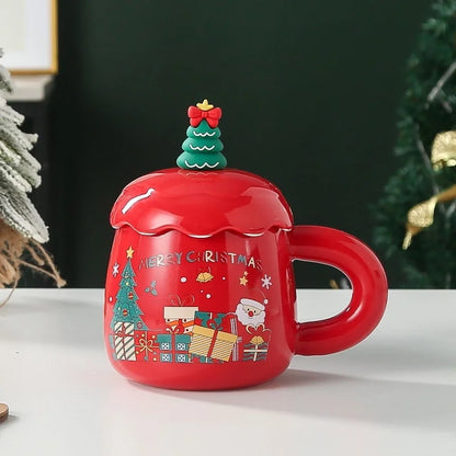 Christmas Cute Santa Claus Snowflake Ceramics Mug 1 Piece