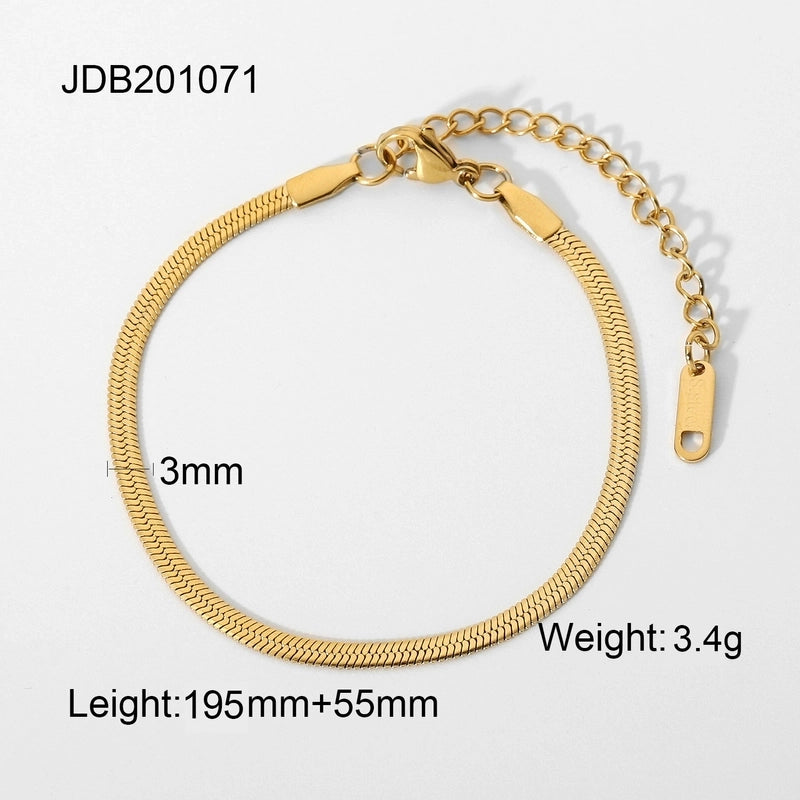 Minimalist Geometric Titanium Steel Cable Chain Bracelets In Bulk