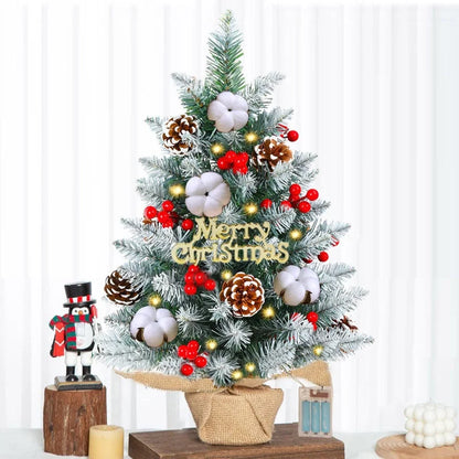 New Hot Mini Christmas Tree 50cm 60cm Small Desktop Christmas Tree Set