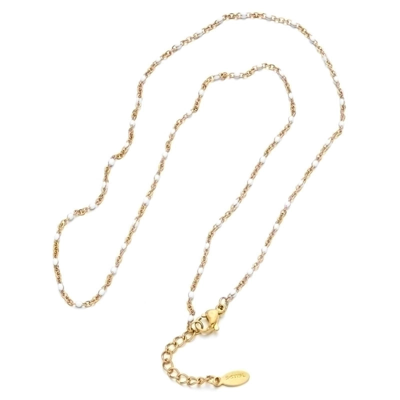 Minimalist Printing Stainless Steel Alloy Plating Gold Plated Necklace