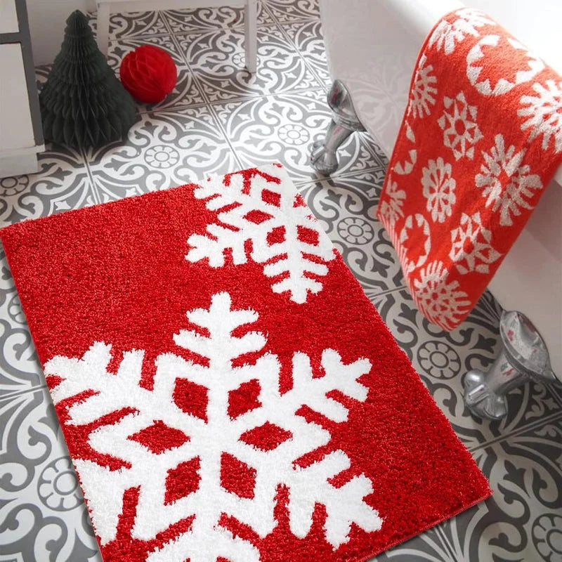Christmas Casual Vacation Santa Claus Elk Imitation Cashmere Carpet Bedding