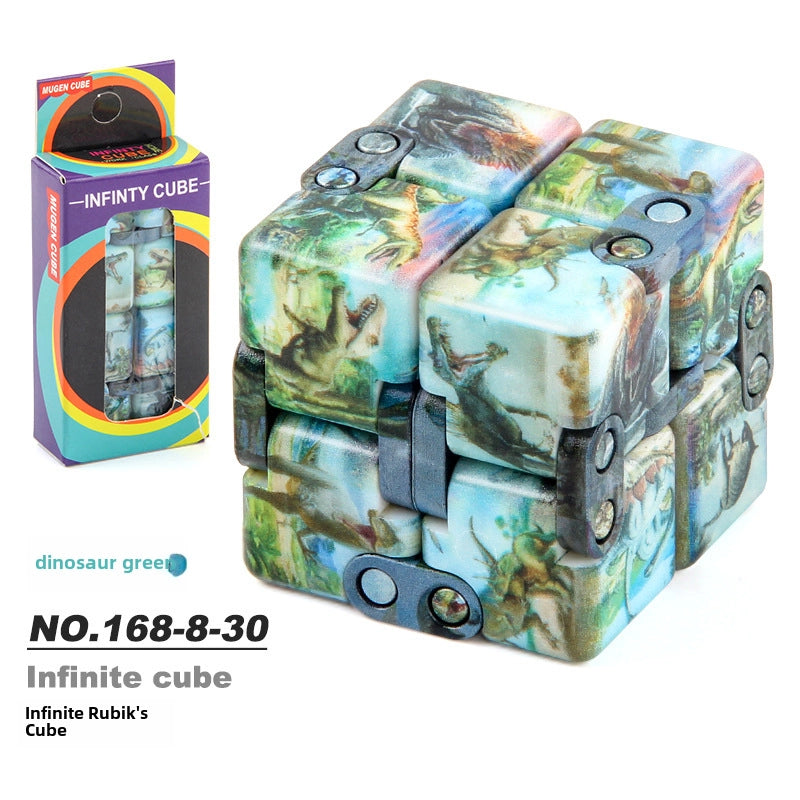 New Strange Decompression Toy UV Printing Infinite Rubik's Cube Decompression Folding Changeable Rubik's Cube Fingertip Rubik's Cube Manufacturer Resources