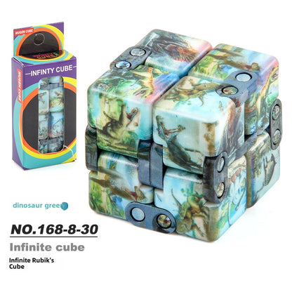 New Strange Decompression Toy UV Printing Infinite Rubik's Cube Decompression Folding Changeable Rubik's Cube Fingertip Rubik's Cube Manufacturer Resources