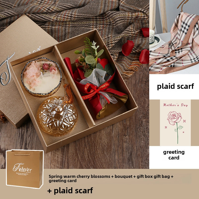 Aromatherapy Candle Gift Box March 8Th Women'S Mother'S Day Gift For Mother And Teacher Practical Niche Advanced Soy Wax