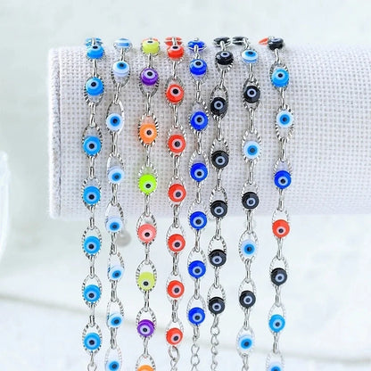 Casual Minimalist Devil's Eye 304 Stainless Steel Bracelets In Bulk