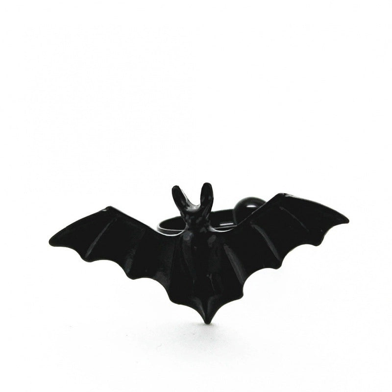 Gothic Bat Alloy Open Rings