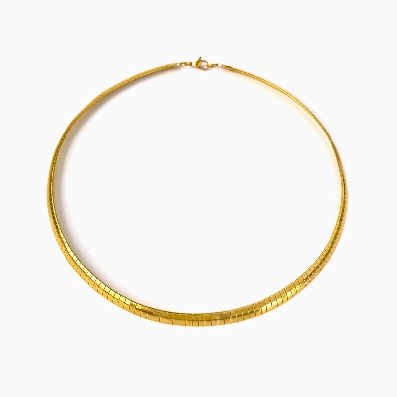 Exaggerated Minimalist Solid Color 316L Stainless Steel 18K Gold Plated Irregular Choker