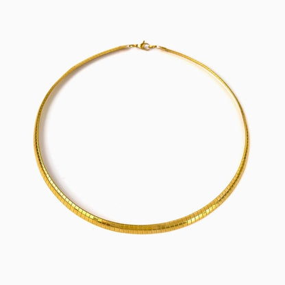 Exaggerated Minimalist Solid Color 316L Stainless Steel 18K Gold Plated Irregular Choker
