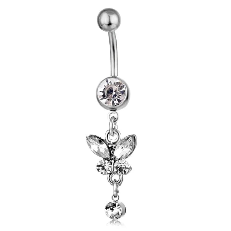 Belly Rings Fashion Bow Knot Rhinestone