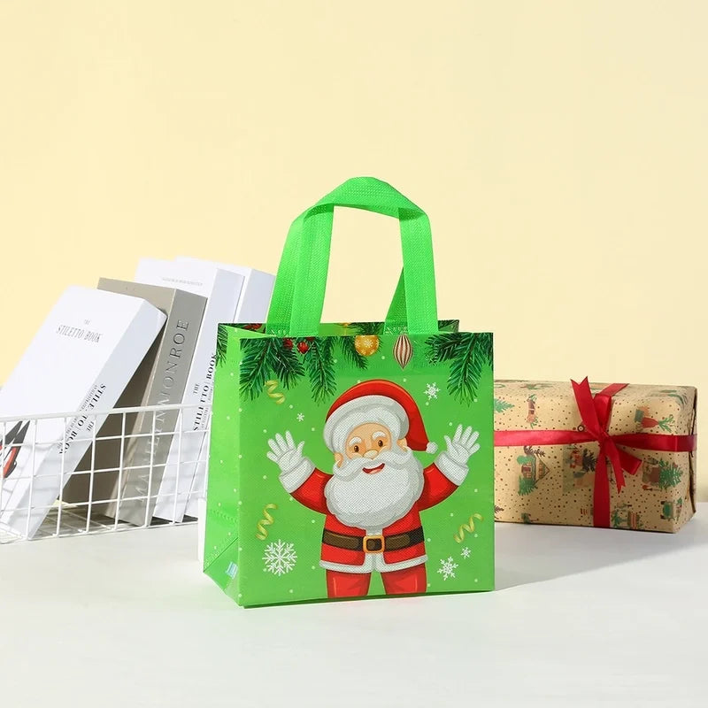 Christmas Cute Santa Claus Nonwoven Party Gift Bags