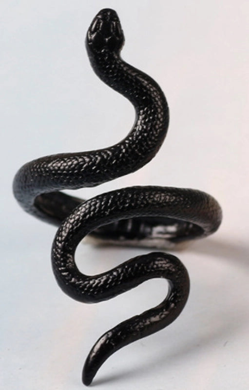 Retro Cool Style Snake Skull Alloy Plating Open Ring