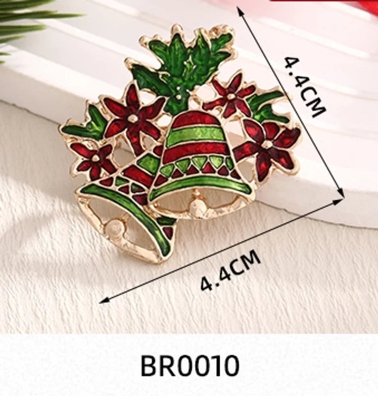 Cute Christmas Pin Bell Alloy Enamel Women's Brooches