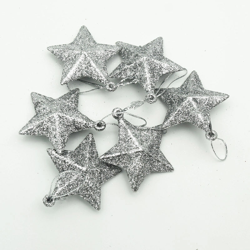Christmas Vintage Style Pentagram Plastic Indoor Party Festival Hanging Ornaments