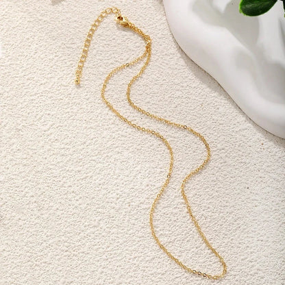 Sweet Water Droplets Heart Shape Gold Plated Artificial Crystal Copper Necklace