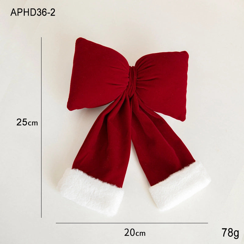 Christmas Minimalist Classic Style Bow Knot Holiday Festival Hanging Ornaments Decorations Hanging Ornaments