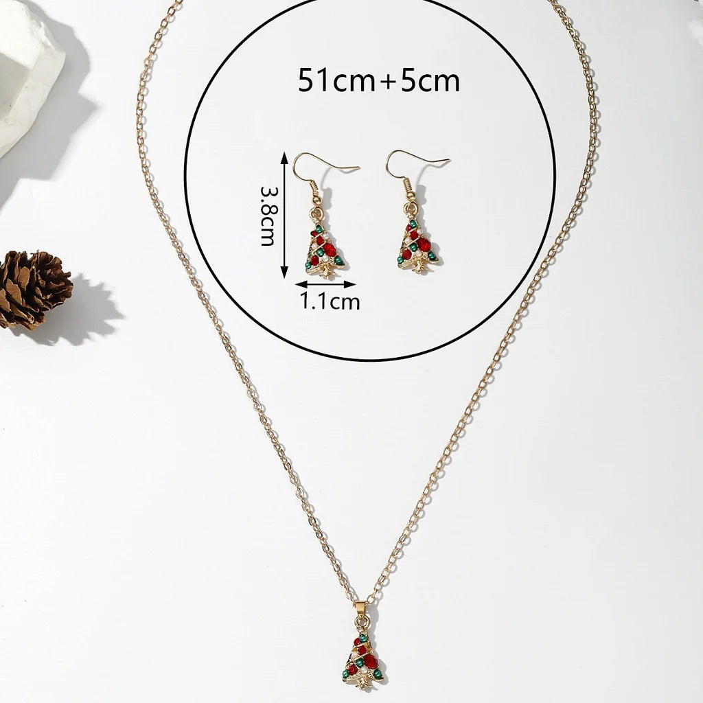 5 Sets Hot Sale Christmas Gift Snowflake Socks Snowman Christmas Tree Jewelry Holiday Set