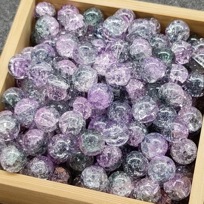 50 PCS/Package Diameter 10mm Diameter 8mm Glass Crackle Glass Beads Round Jewelry Accessories