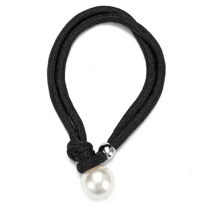 Ig Style Elegant Geometric Imitation Pearl Metal Women's Choker