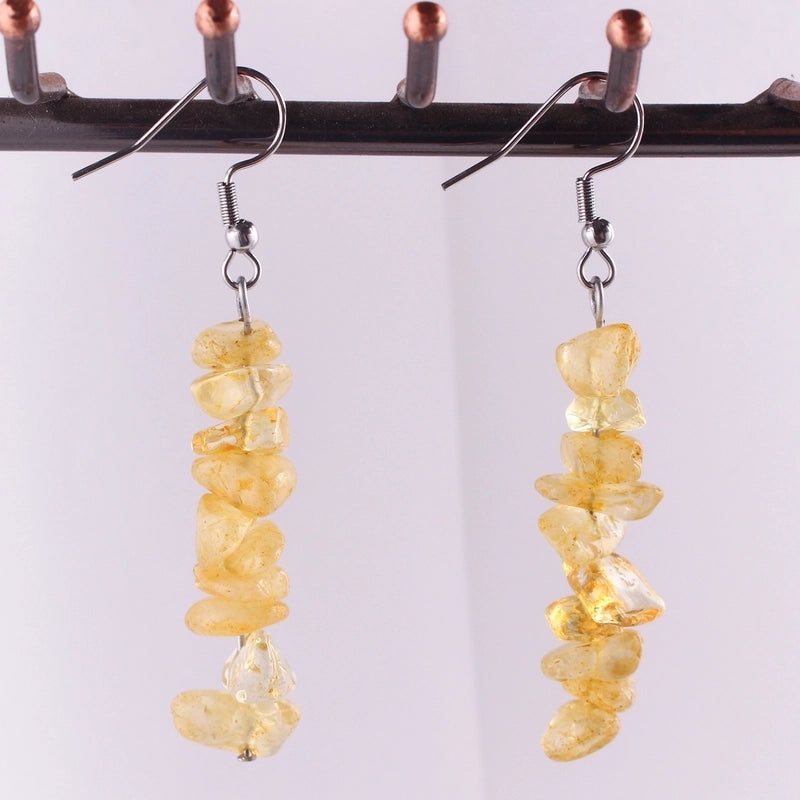 Fashion Irregular Natural Stone Handmade Drop Earrings 1 Pair