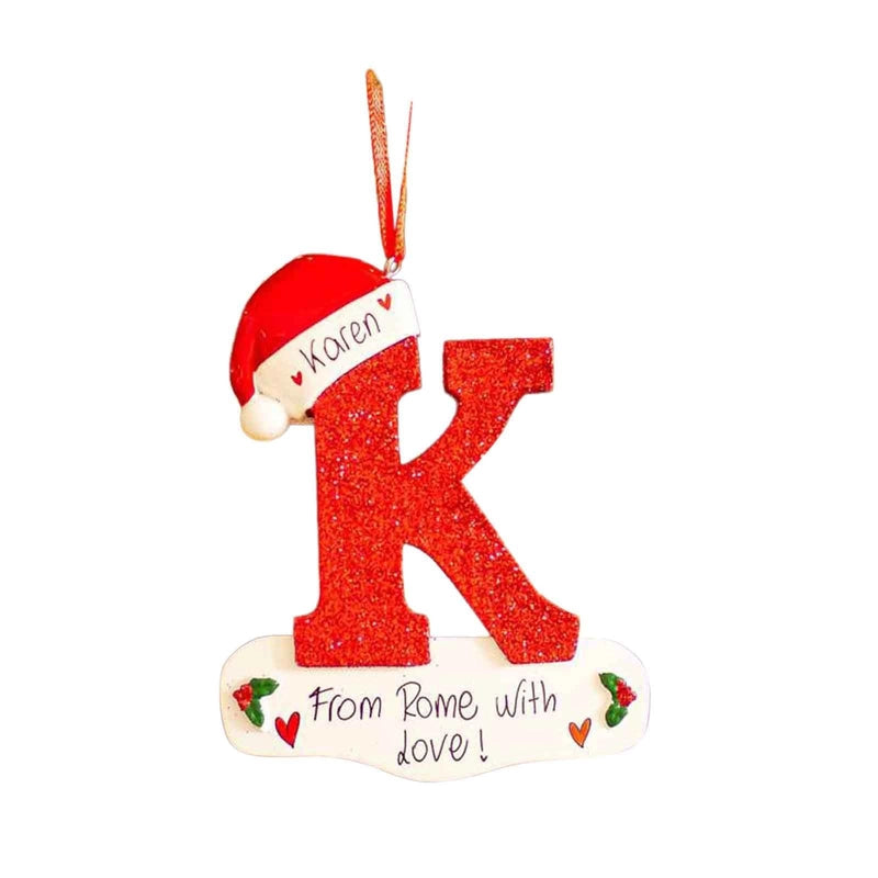 Cross-border Hot 26 English Letters Car Pendant Christmas Tree Decorative Ornaments Home Decorations