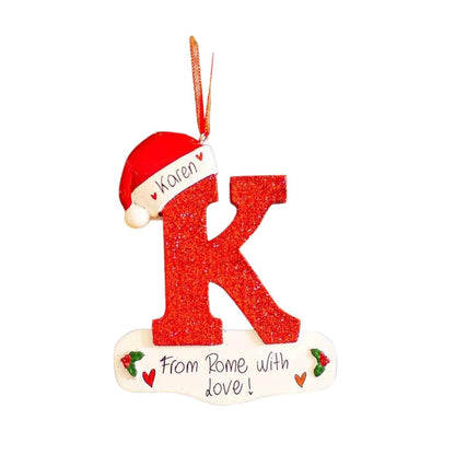 Cross-border Hot 26 English Letters Car Pendant Christmas Tree Decorative Ornaments Home Decorations