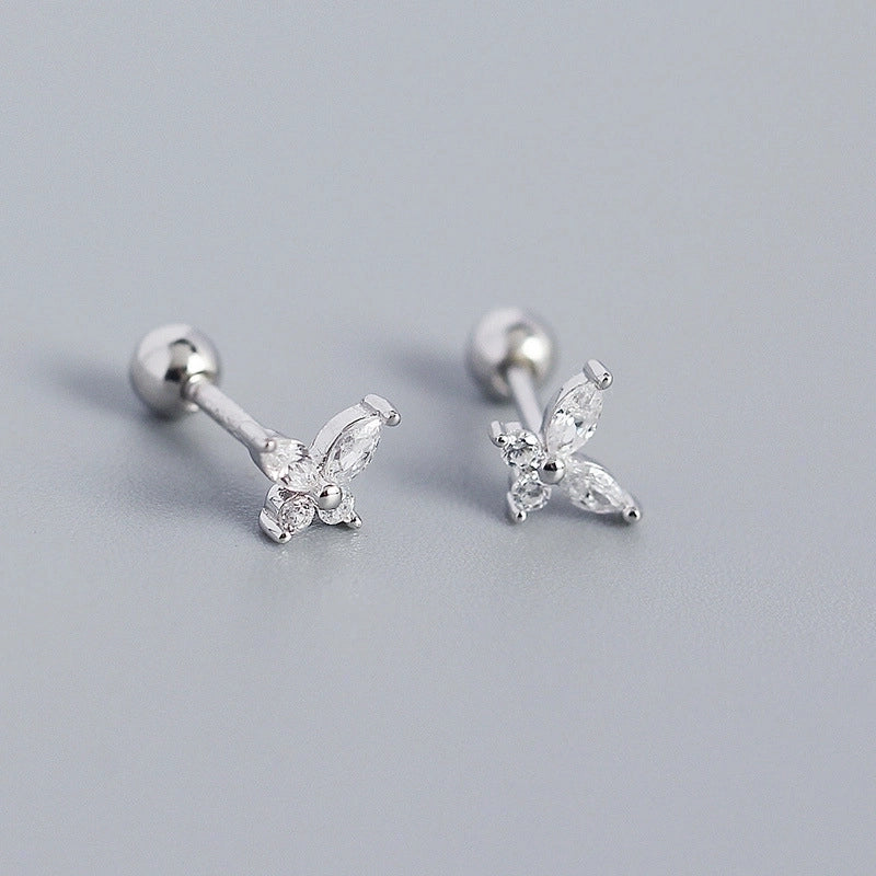 Minimalist Geometric Plating Gem Earrings Ear Studs