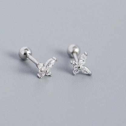 Minimalist Geometric Plating Gem Earrings Ear Studs