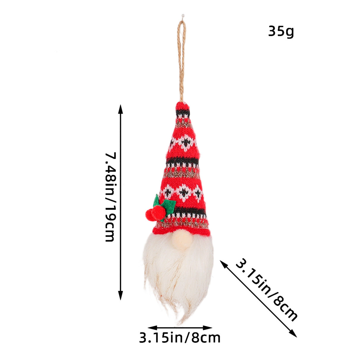 Glowing Faceless Doll Christmas Tree Pendant Gnome Plush Doll Window Display Christmas Decoration