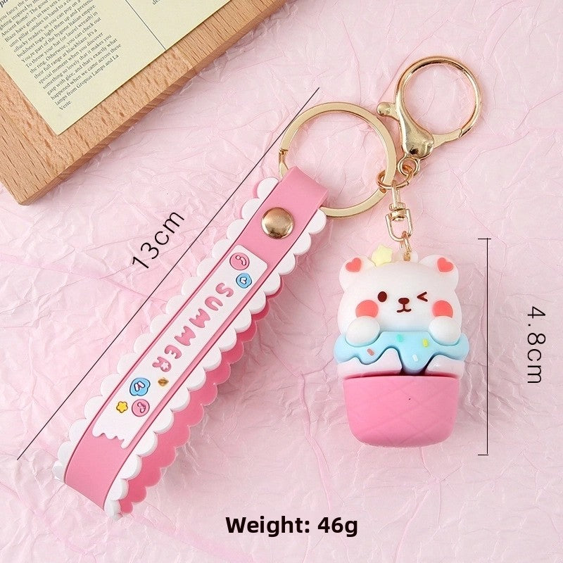 Cute Cartoon Plastic Unisex Bag Pendant Keychain