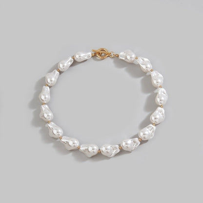 Minimalist Round Imitation Pearl Choker