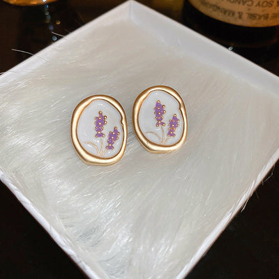 2 Pieces Mid-century Modern Round Geometric Copper Electroplating Earrings