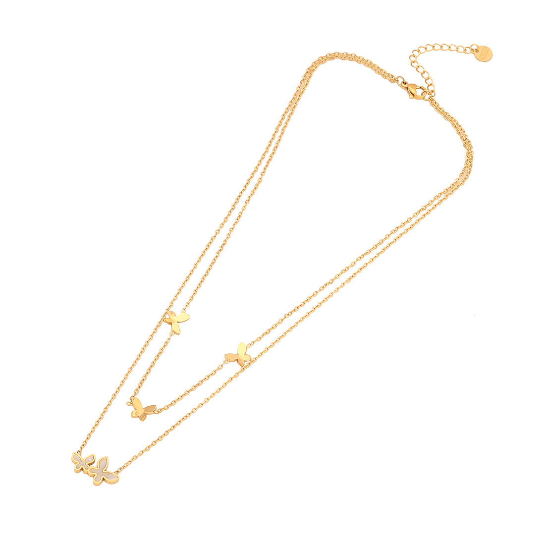 Fashion Butterfly Insect Stainless Steel Electroplating Necklaces