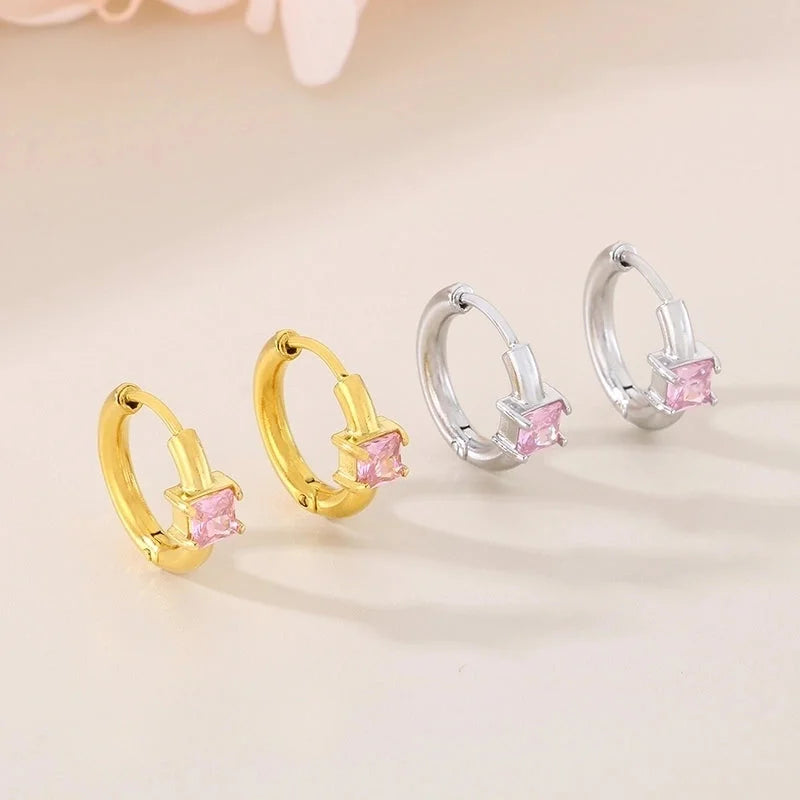 1 Pair Minimalist Commute Geometric 304 Stainless Steel 18K Gold Plated Earrings