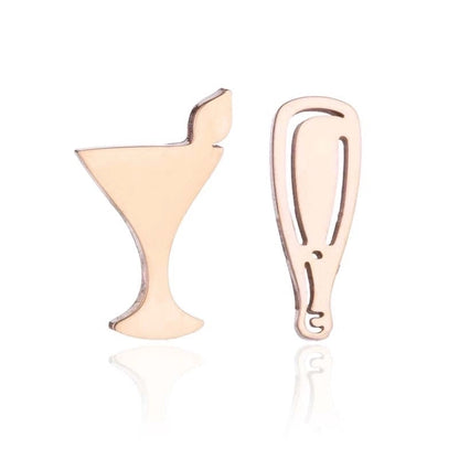 1 Pair Fashion Star Moon Tree Plating Hollow Out 304 Stainless Steel 18K Gold Plated Ear Studs