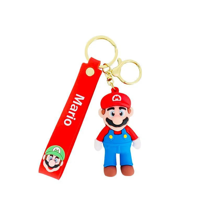 20 Pieces Cartoon Mario Keychain Trendy Car Pendant Couple Bag Charm Holiday Gift Pair