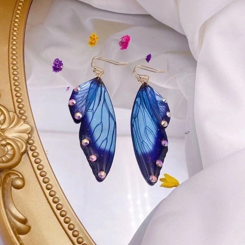 1 Pair Minimalist Wings Copper Epoxy Women's Drop Earrings