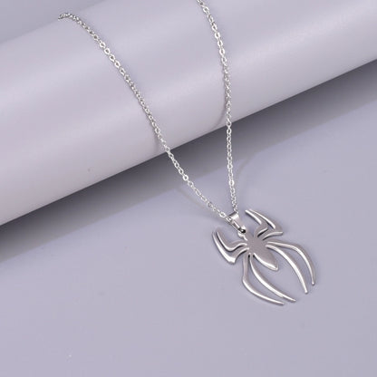 Elegant Minimalist Solid Color Spider 304 Stainless Steel Titanium Steel Pendant Necklace