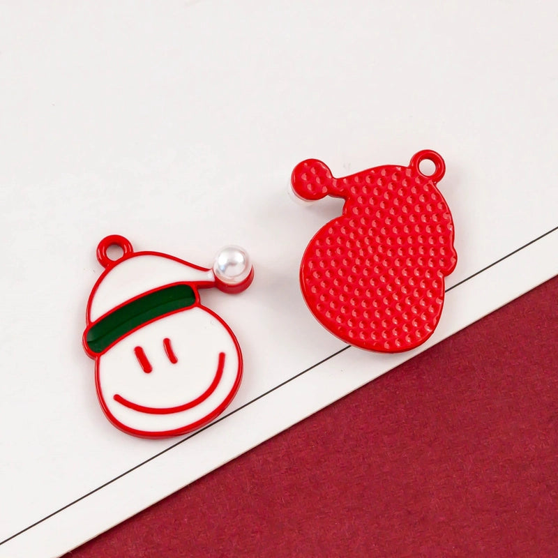 10 PCS/Package Alloy Bow Knot Bell Snowflake Pendant Jewelry Accessories