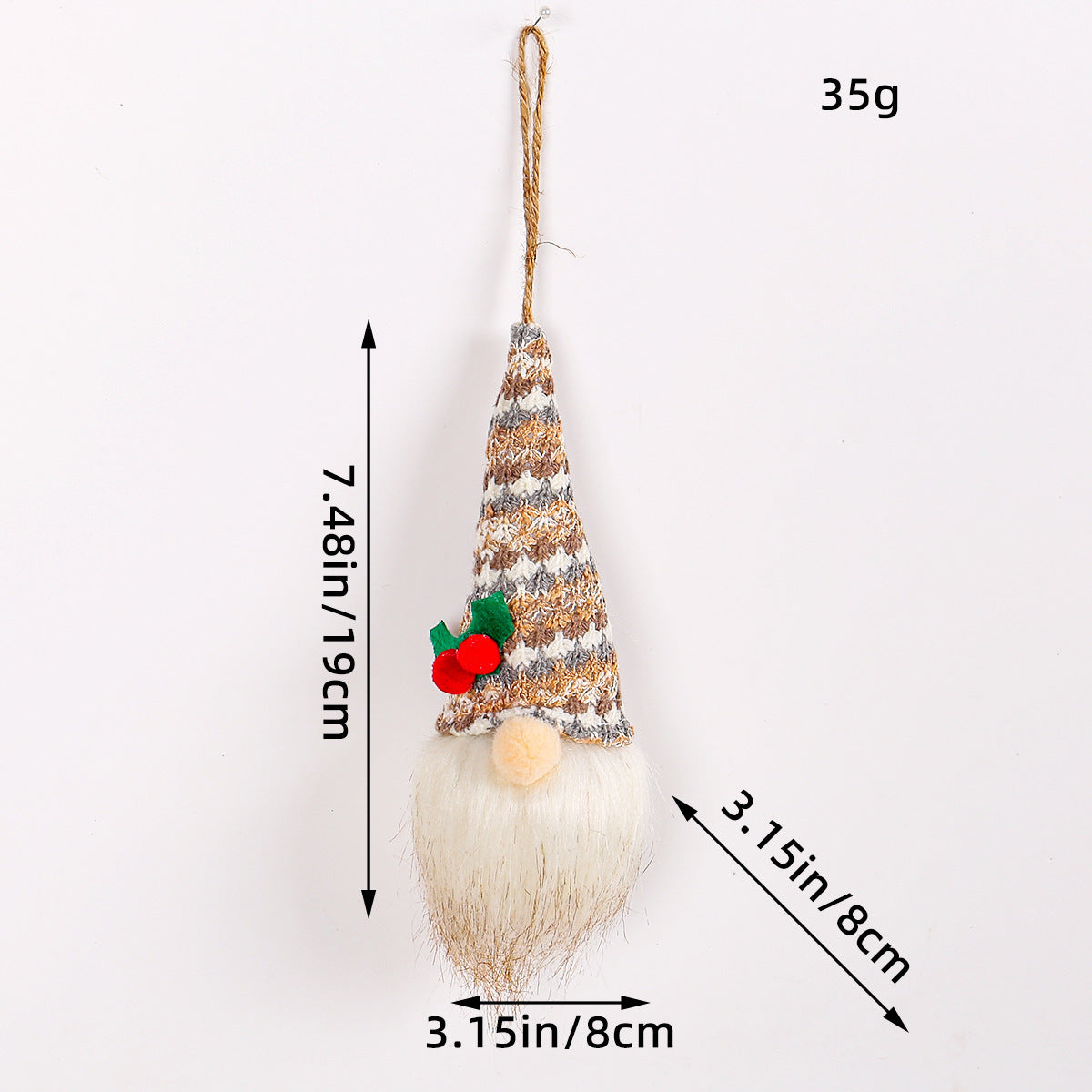 Christmas Decoration Christmas Sequin Lighted Rudolph Doll Christmas Glowing Faceless Gnome Doll Ornament