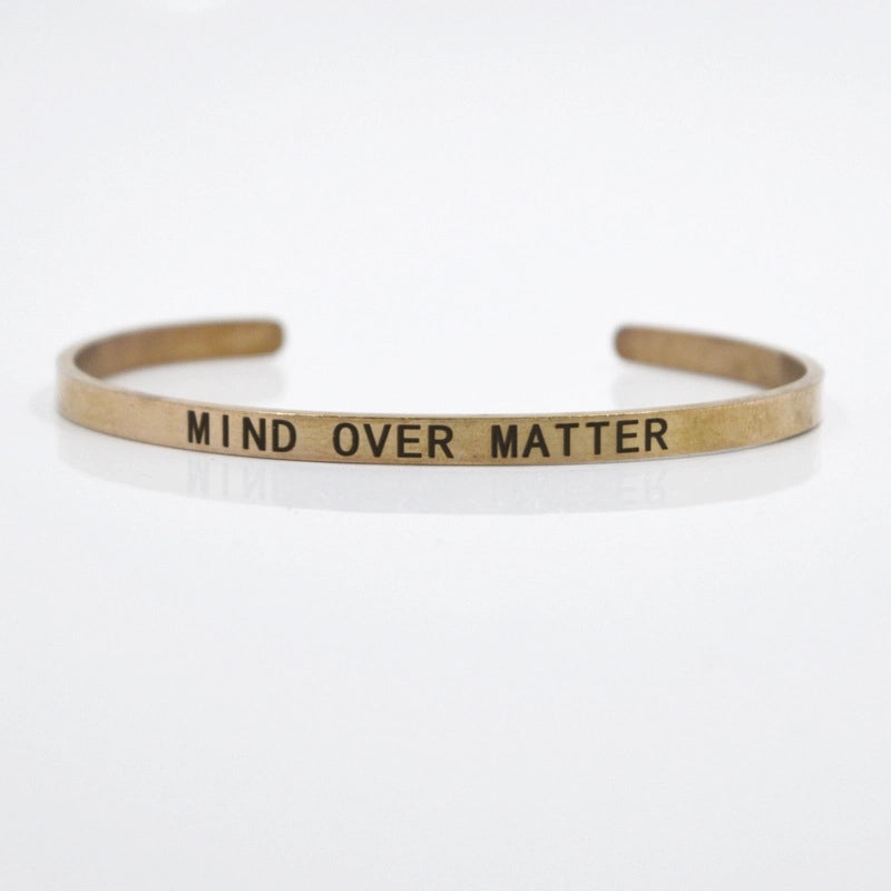 Casual Minimalist Letter Stainless Steel Cuff Bracelets