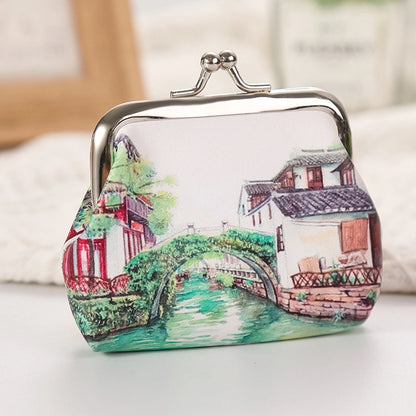 Women's Plant Pu Leather Buckle Kids Wallets